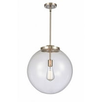 221-1S-SN-G202-16-Innovations Lighting-Beacon - 1 Light Pendant In Industrial Style-17 Inches Tall and 16 Inches Wide-Brushed Satin Nickel