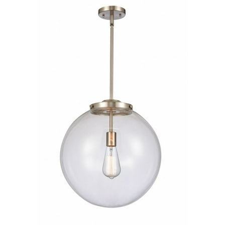 221-1S-SN-G202-16-Innovations Lighting-Beacon - 1 Light Pendant In Industrial Style-17 Inches Tall and 16 Inches Wide-Brushed Satin Nickel
