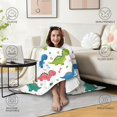 thumbnail image 4 of Wearable Blanket,White Dinosaurs Bones Plants Pattern Hooded Wearable Sherpa Blanket for Adults & Teens,Winter Poncho Shawl Wrap Cape Thick Warm,50"x60", 4 of 5