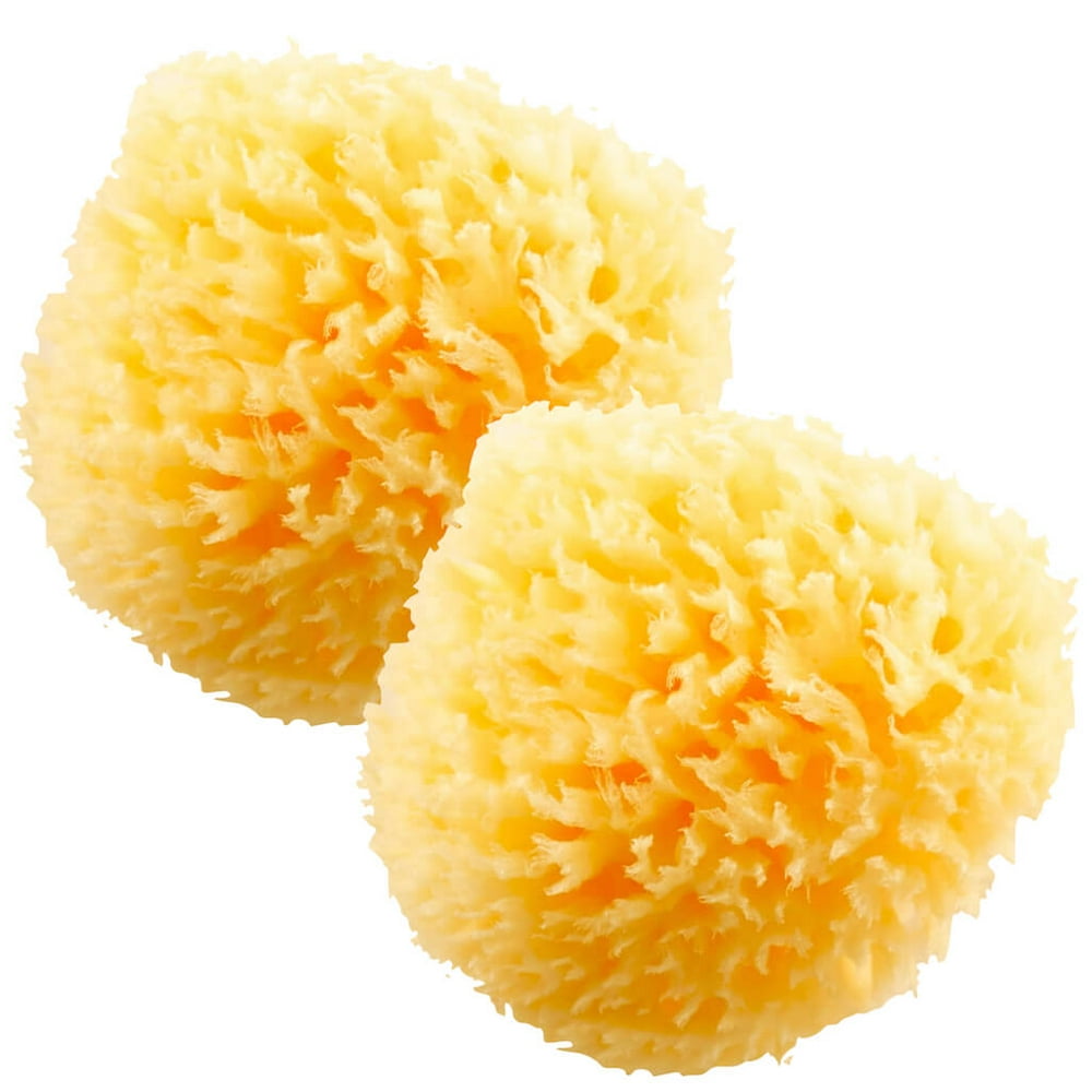 HartFelt Natural Bath Sponge 2ct 4.5IN WOOL