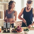 thumbnail image 5 of AsFrost 2Pcs Electric Salt and Pepper Grinder Set USB Rechargeable Base, No Battery Needed, One Handed Operation, Automatic Powered Spice Mill Shakers Refillable, Adjustable Coarseness, LED Light, 5 of 9