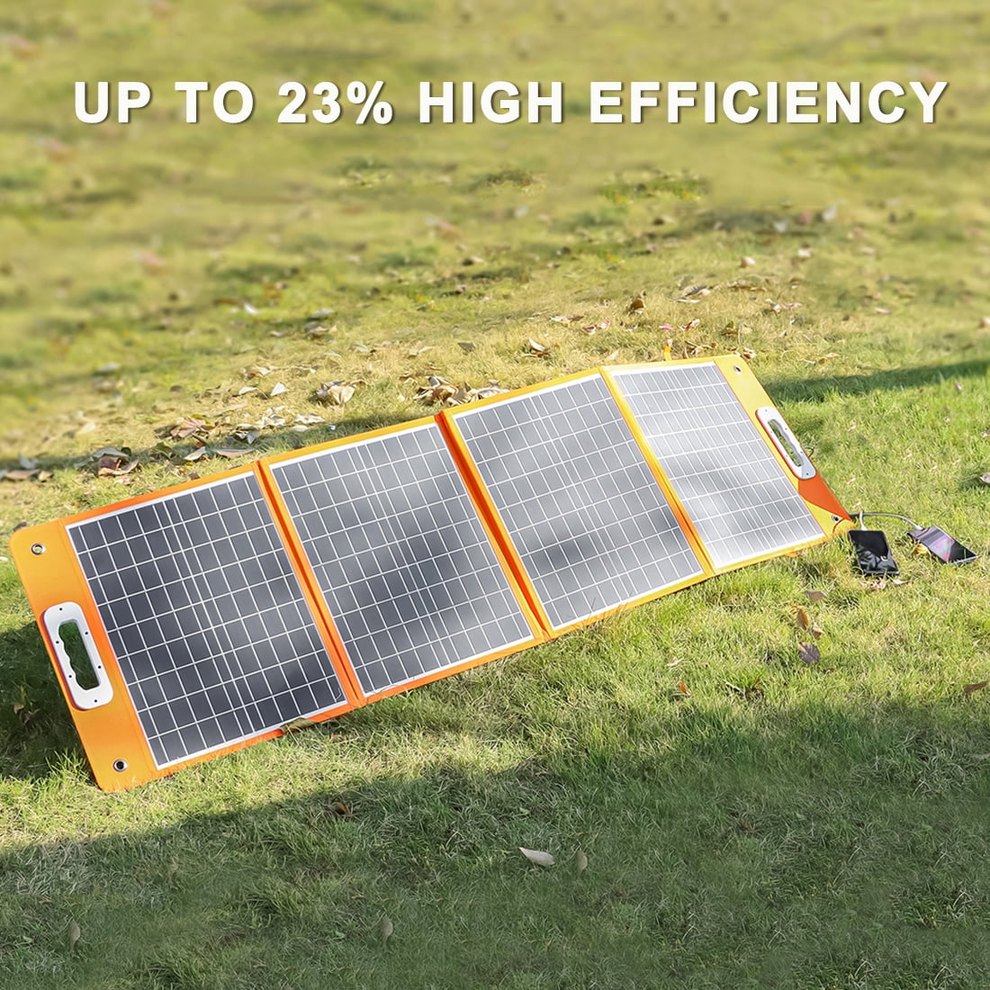 Flashfish Portable Power Station 400W with 100W Solar Panel, Solar Generator 800W Peak AC Output for Camping, Home Backup, Emergency, Outdoor