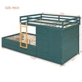 thumbnail image 2 of Harper & Bright Designs Full over Full Bunk Bed with Storage Wardrobe and Drawers, Full Size Wood Space-Saving Bunk Bed with Guardrail for Apartment, Bedroom, Green, 2 of 20