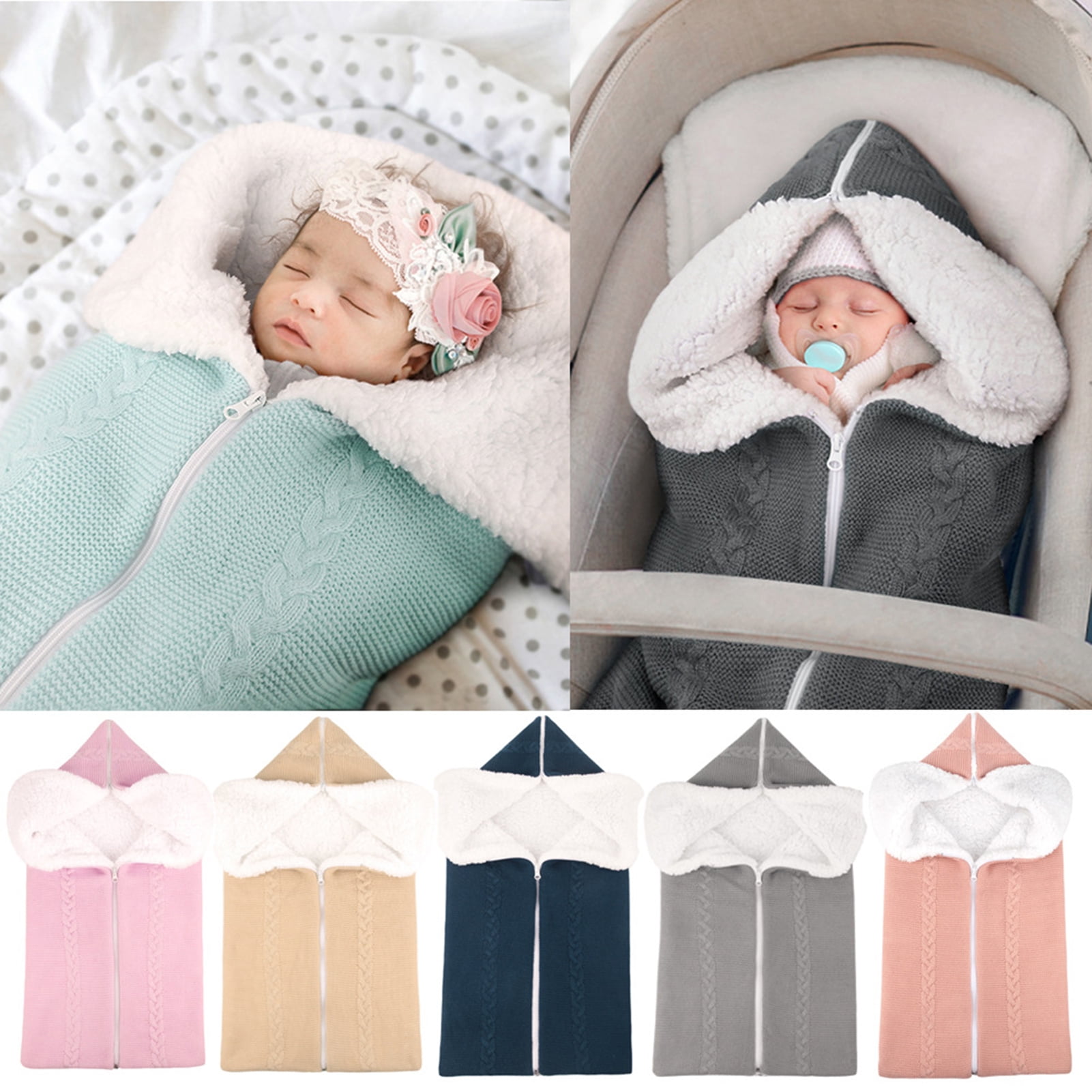 Stroller Wrap Four Clips Waterproof Wind-Proof Beautiful Pattern Baby  Sleeping Blanket 