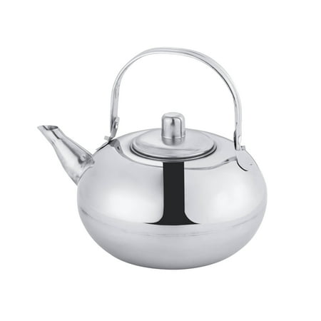 

Thick Stainless Steel Tea Pot Insulated Kettle Thermal Teapot Water Pot for Kitchen Restaurant Hotel (Silver 2L)