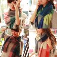 thumbnail image 2 of Opolski Warm Winter Women Long Scarf Color Blocking Plaid Warp Shawl Stole Accessory, 2 of 9
