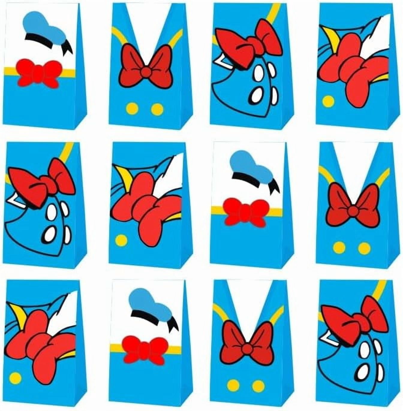 YAHAFEPY Duck Goodie Gift Handle Bag 20PCS , Blue Red Baby Shower Birthday Gender Reveal Party Paper Take Out Treat Candy Bags for Baby Boy Birthday Decorations