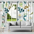 thumbnail image 3 of Nanqianyi Watercolor Floral Blackout Curtains 52"W x 63"L for Bedroom, Living Room, Set of 2 Thermal Insulated Drapes, 3 of 8