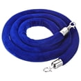 thumbnail image 1 of Unique Bargains 5 Feet Blue Velvet Stanchion Rope, Crowd Control Barrier Rope with Snap Hook, Silver, 1 of 6