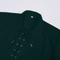 thumbnail image 6 of FYEGRE Men Court Style Long Sleeved Shirt for Halloween Celebrations Gothic Ruffled Shirt for Festivals for Events and Themed Parties Green L, 6 of 6