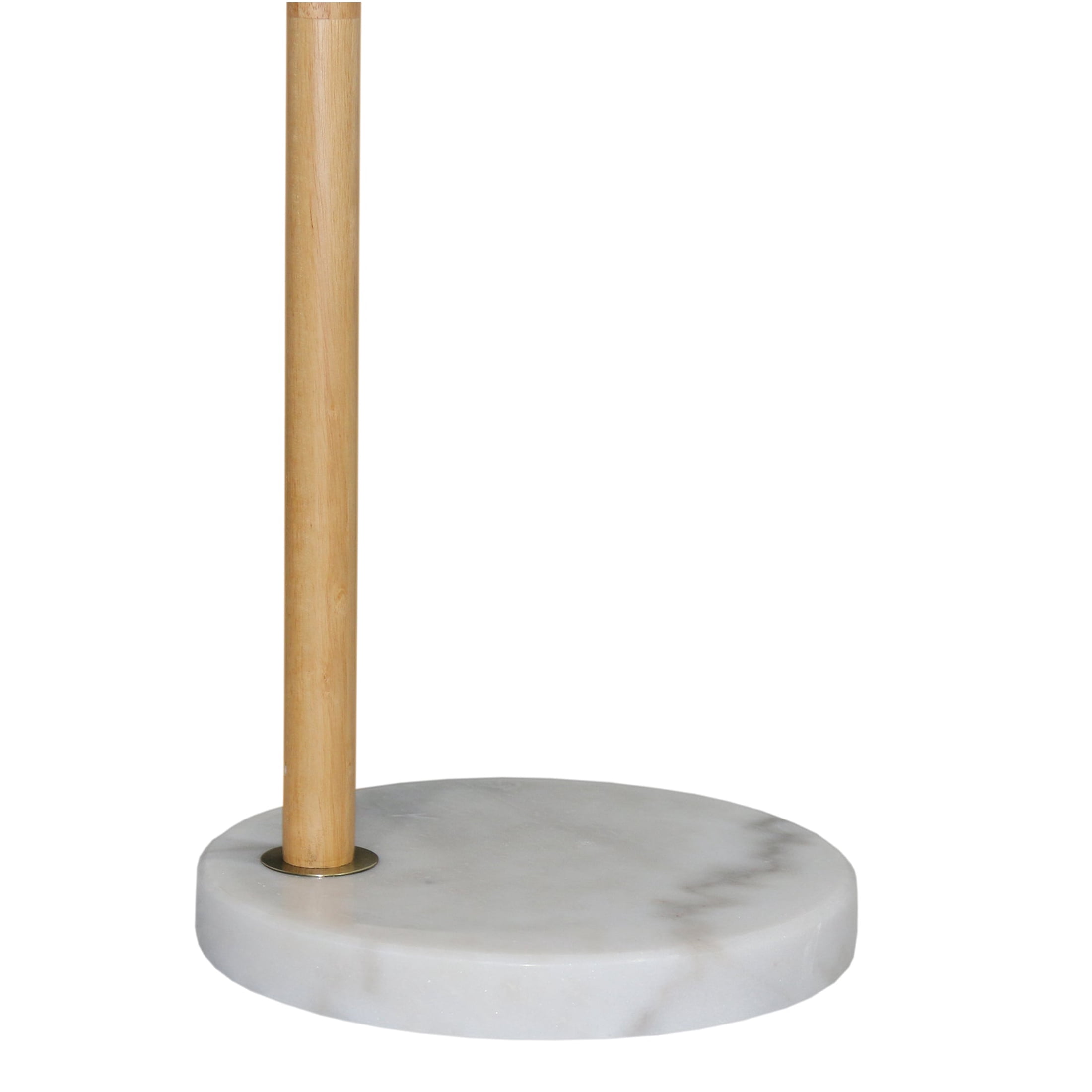 JERFIT Modern Floor Lamp for Living Room, Tall Corner Standing Light with White Marble Base and Shade, Warm Ambient Illumination for Bedroom Office Reading Nook, Plug-In 110V