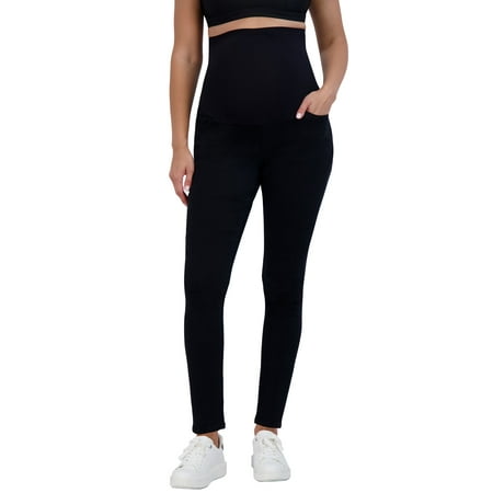 Savi Parker Women’s Maternity Jeans Over The Belly - Pregnancy Must Haves Fall and Winter Maternity Clothes (S, Black Rinse)