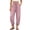 Pink, variant on Womens Adjustable Ankle Tie Jogger Pants Drawstring Elastic High Waist Front Patch Pockets Daily Workout Sport Casual Wear Trousers
