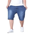 thumbnail image 3 of Men’s Large Size Denim Shorts Cotton Vintage Outdoor Casual Daily Jeans, 3 of 9