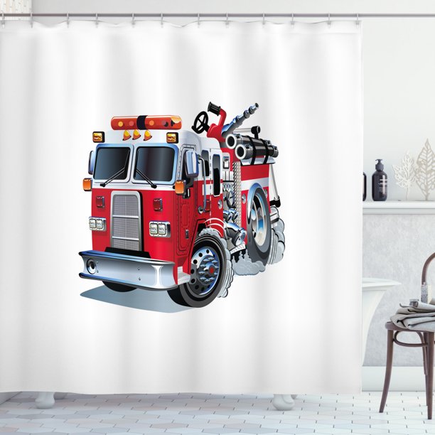 Truck Shower Curtain, Fire Brigade Vehicle Emergency Aid For Public ...