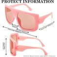 thumbnail image 4 of FEISEDY Large Square Baddie Oversized Women Sunglasses Shield Men Fashion Flat Top Wrap Baddie Shades B5040, 4 of 15