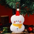 thumbnail image 4 of Adorno Navideño de Muñeco para Árbol de Navidad, Blanco Suave | Tela de Poliéster | 7,5 X 7,3 Cm | Decoración Navideña | 1 Unidad, 4 of 6