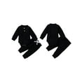 thumbnail image 3 of Suealasg Newborn Baby Boy Girl Clothes Ribbed Knitted Cotton Long Sleeve Romper Long Pants Solid Color Fall Winter Outfits, 3 of 9