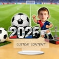 thumbnail image 4 of Linnome 4 Inch Custom Acrylic Football Shape Name Plate Soccer Player Personalized Gift For Fans Home Office Desk Decoration Trophy Display, 4 of 7