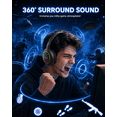 thumbnail image 7 of Wireless Gaming Headset - Surround Sound Gaming Headphones with Noise Canceling Mic - 100-Hour Battery All-Day Play, Over Ear Headphones for Switch, Xbox Series X/S, 7 of 7