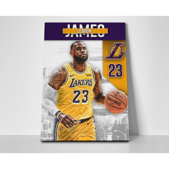 Lebron James Lakers Wall Art Poster or Wrapped Canvas