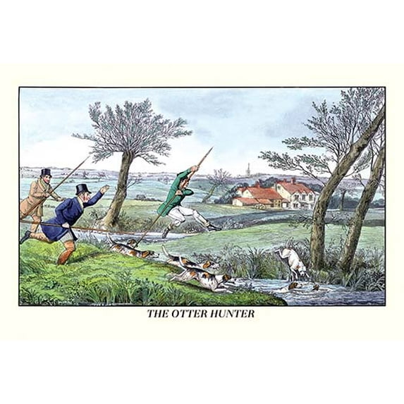 The Otter Hunter Fine art canvas print (20" x 30")