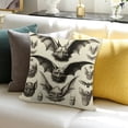 thumbnail image 3 of FCXZI Bats Heads Illustration Throw Pillow Cover for Sofa Couch Linen 18x18in, 3 of 5