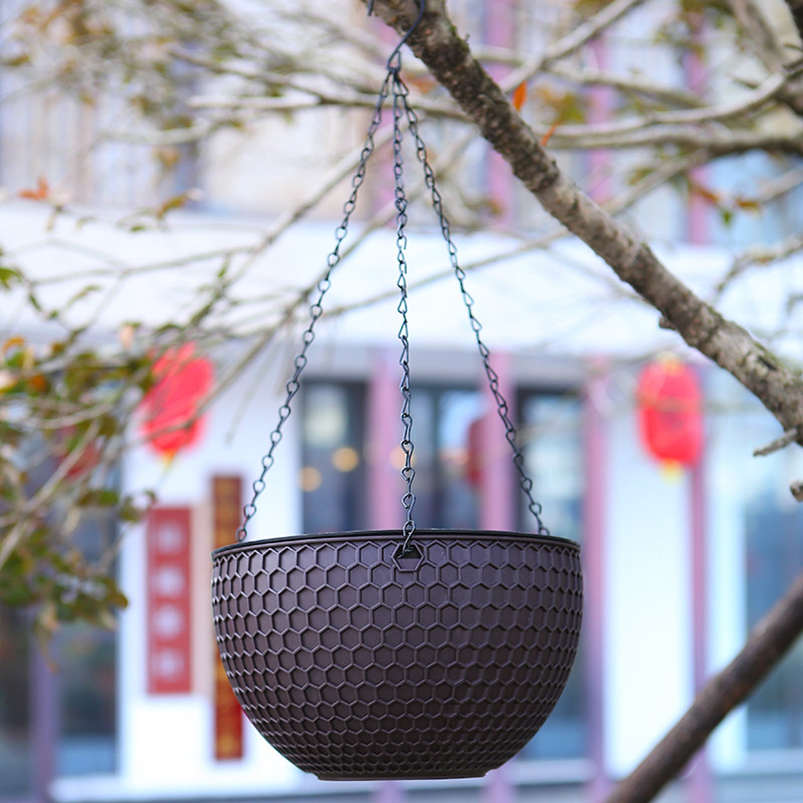 Visland Hanging Planters Self Watering Hanging Basket for Indoor Outdoor Plants Flower Plant Pot