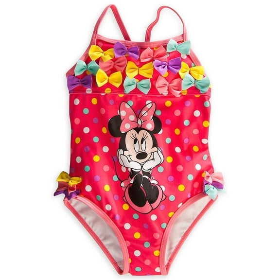 Disney Store Minnie Mouse Girl One Piece Swimsuit Size 3