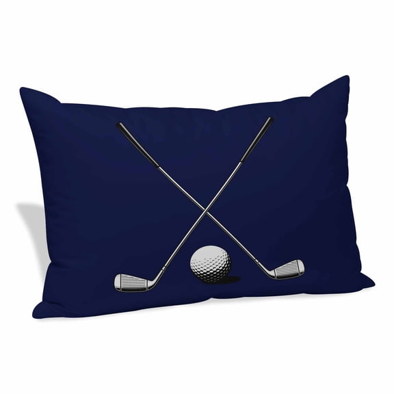 Golf Ball Pillow Covers 12"x20", Navy Blue Monochrome Sport Soft Brushed Microfiber Breathable Throw Pillow Covers, Decorative Pillowcase with Zipper for Couch Sofa Bedroom Living Room