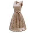thumbnail image 4 of Coloody Women Vintage Lace Dresses Female Knee Length Cocktail Party Dress, 4 of 5