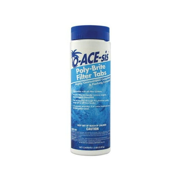 O-Ace-Sis  1.5 lbs Poly-Brite Filter Tabs- pack of 12