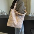 thumbnail image 2 of Bolso Puffer Tote Bag para Mujer Acolchado Color Sólido Bolsas Axilas, 2 of 9