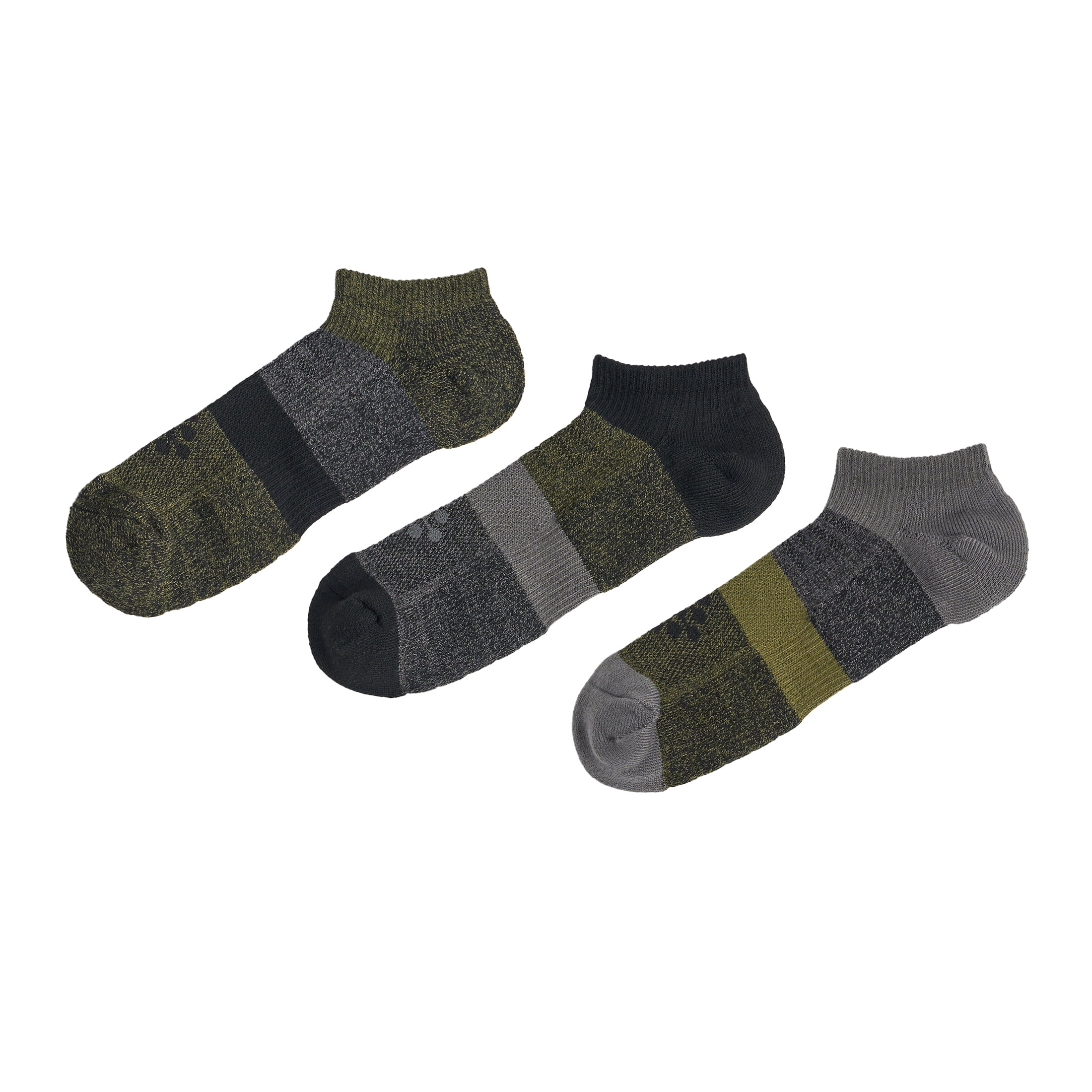 TRUEENERGY Flow High Impact Cushion Low Cut Stripe , Men's Size 10-14.5, 3-pack
