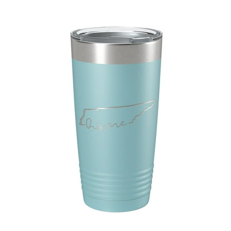 

Tennessee Home Tumbler State Outline Travel Mug Gift Insulated Laser Engraved Coffee Cup 20 oz Light Blue