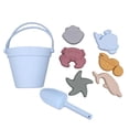 thumbnail image 4 of Juguetes de playa para niños, juguetes de arena de silicona para niños, ideales para el jardín, viajes y cumpleaños. Azul claro, 4 of 9