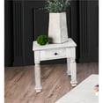 thumbnail image 3 of Furniture of America Vera Rustic Wood 1-Drawer End Table in Antique White, 3 of 7