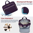 thumbnail image 4 of RAINSMORE Laptop Bag 17.3 Inch Laptop Briefcase for Women Men Waterproof Shoulder Messenger Bag Large Computer Bag for Business Office Work College,Purple, 4 of 9