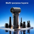 thumbnail image 5 of KuaiKoul Compressed Air Duster & Handheld Vacuum 2-in-1, 110,000 RPM Brushless Electric Air Blower with Smart LED Screen, 4-Speed Cordless Keyboard Cleaner for Car, PC, Electronics, Black, 5 of 18