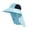 Aquamarine, variant on Sun Hats for Women UV Protection, Large Brim Sun Hats for Women with Neck Flap, UPF 50+ UV Protective Hiking Fishing Hats, Wide Brim Sun Cap for Women & Men, Light Grey