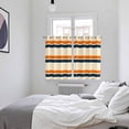 thumbnail image 4 of Orange Blue Stripe Kitchen Curtains 72 Inch Length, Minimalist Farmhouse Stripes Grommet Top Bedroom Living Room Curtains, Light Filtering Cafe Curtain Drapes 2 Panels Set 104''x72'', 4 of 9