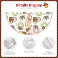 thumbnail image 3 of Rateoe Donut Sloth Pattern Christmas Tree Skirt with Ties , Christmas Tree Decorations, Farmhouse Christmas Decor Xmas Holiday Decorations-30", 3 of 6