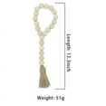 thumbnail image 5 of Long Wood Bead Garland Farmhouse Rustic Country Beads with Tassles Home Decor, 5 of 5