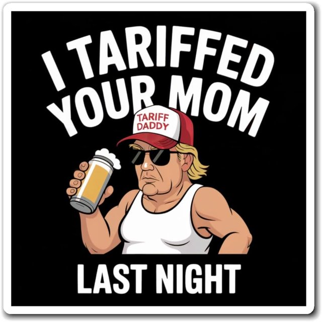 Funny Refrigerator Magnets, Gag Kitchen Decor, Humorous Quirky Home Accessories, Tariffed Your Mom Last Night