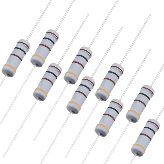 50Pcs 3W 100 Ohm Carbon Film Resistor 5% Tolerance 4 Color Bands