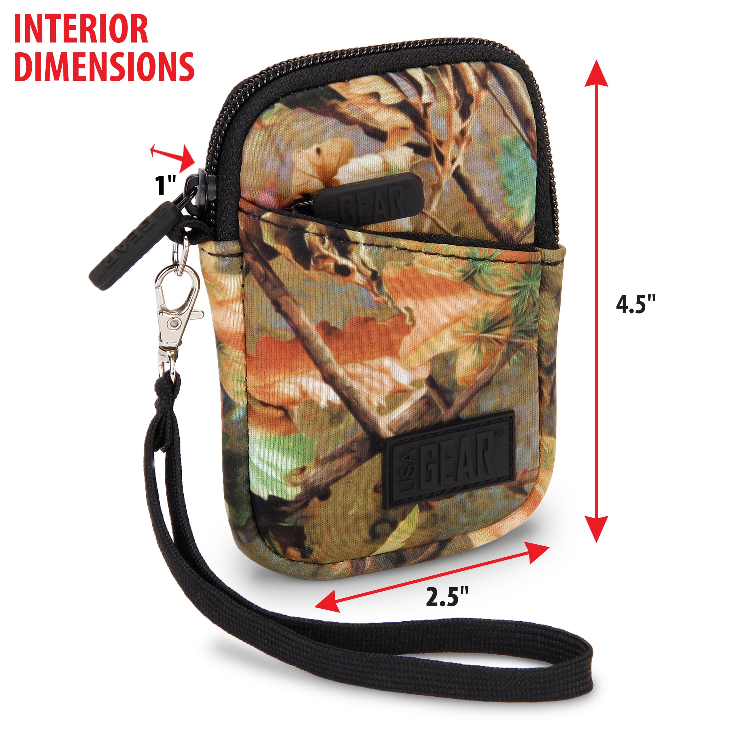 USA Gear Compact Camera Case Bag, Camo Woods