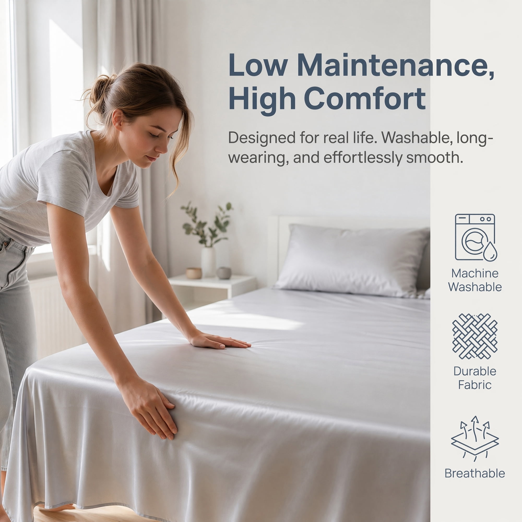 Unique Bargains Microfiber Gauze Bed Sheet Flat Sheet Bedding Silver Gray 90"x102"
