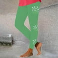 thumbnail image 2 of Mingw Womens Flower Graphic Yoga Pants Activewear Stretchy Skinny Leggings Comfortable Ultra Soft Trousers,Green,3XL, 2 of 3