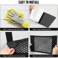 thumbnail image 4 of 2PCS 25x80cm / 9.8x31.5in Mesh Storage Pocket Bag with Tape Sticker, Hook & Loop Elastic Cargo Net RV Netting Pocket, High Capacity Car Trunk Net Wall Sticker Pouch Bag For Car RV Home Storage, 4 of 8