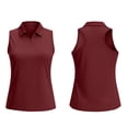 thumbnail image 5 of TGSLY Women's Collared Racerback Tank Tops Lightweigh Thin Casual Sleeveless Vest with Half Zipper Quick Dry Solid Color Athletic Golf Shirts S, 5 of 10